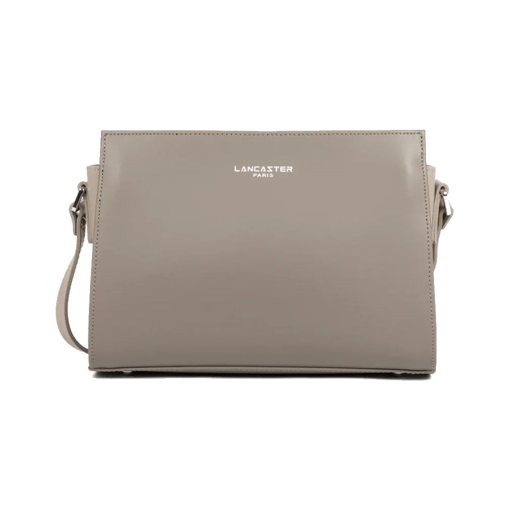 Sac à main trotteur Lancaster-Smooth Taupe Galet