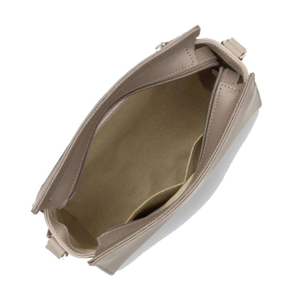 Sac à main trotteur Lancaster-Smooth Taupe Galet – Image 4