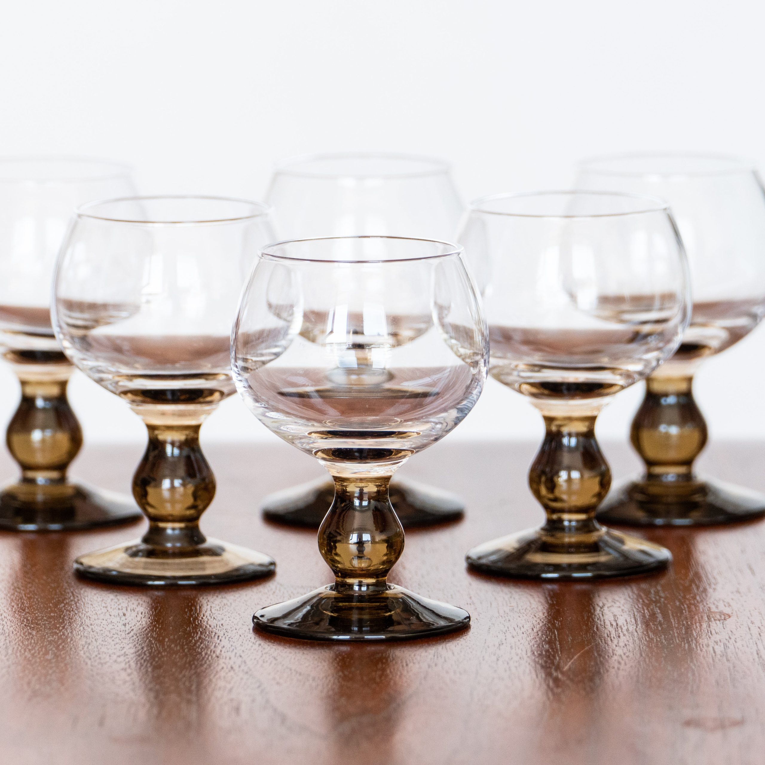 Service à liqueur en cristal fumé soufflé bouche – Image 3
