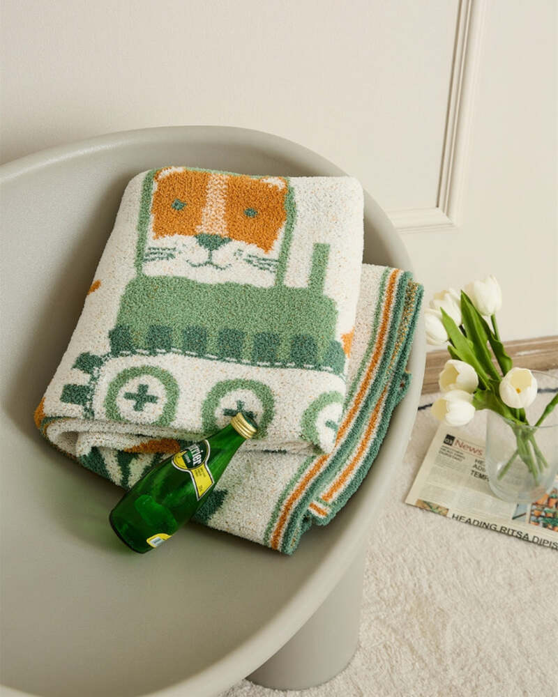 Plaid Doux Motif Amusant – Image 3